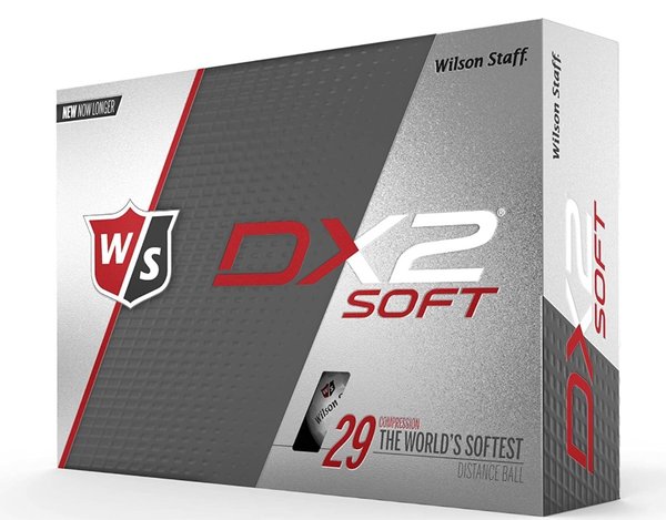 Wilson 12 DX2 Soft Golfbälle in der Farbe Weiß