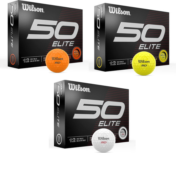 Wilson 50 Fifty Elite Golfbälle 12er verschiedene Farben